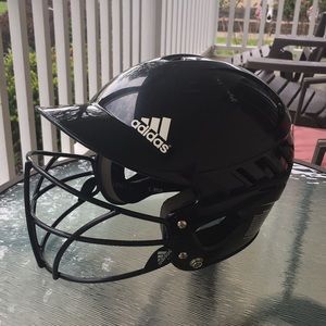 Adidas Black Fast-pitch Helmet with face mask